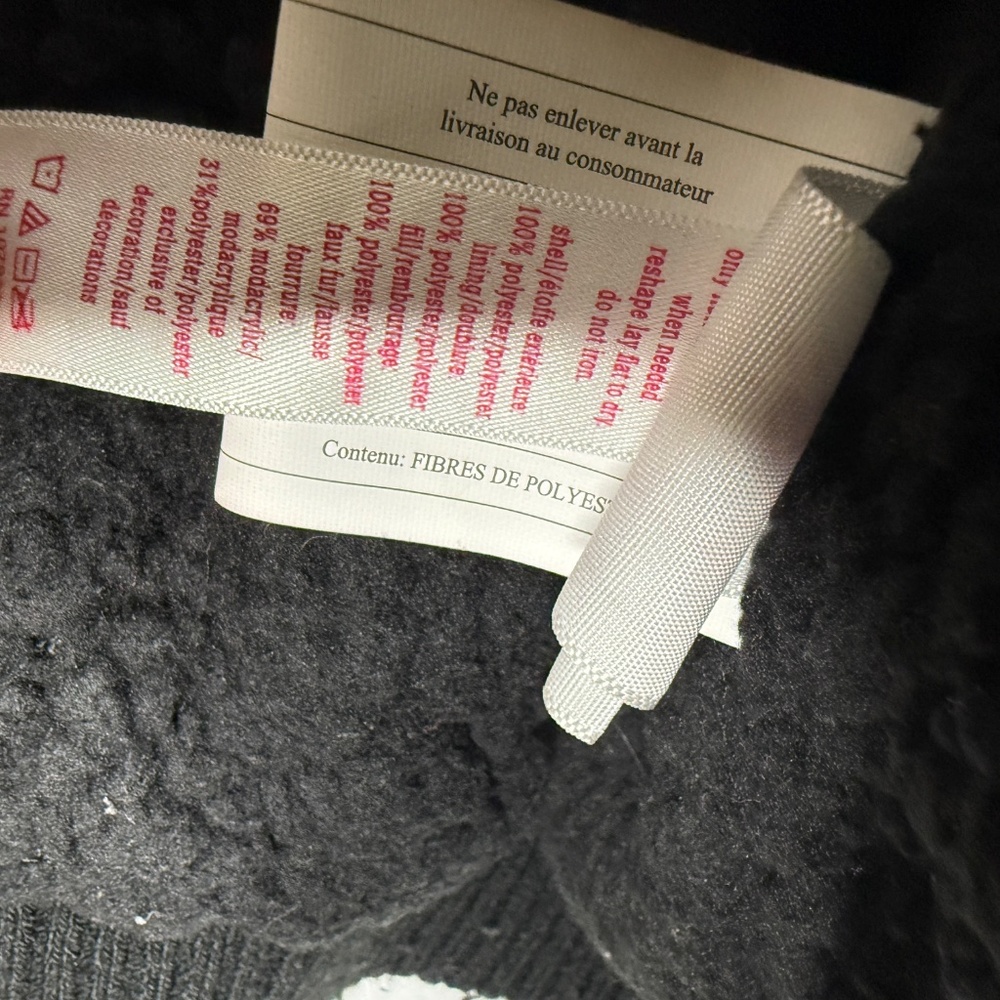 Justice Girl's black winter‎ puffer Jacket / Coat - Picture 7 of 9